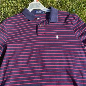 I’m selling a blue and red polo shirt